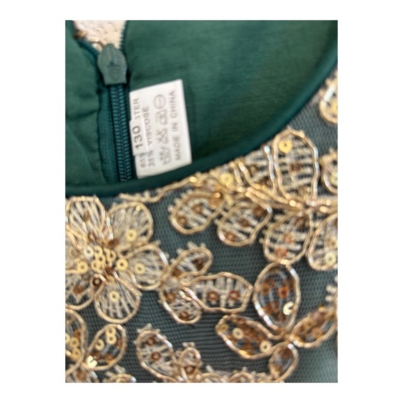 NEW Girls Sequin and Toile Party Pagent Formal Maxi Taffeta Bow Dress - Picture 5 of 6